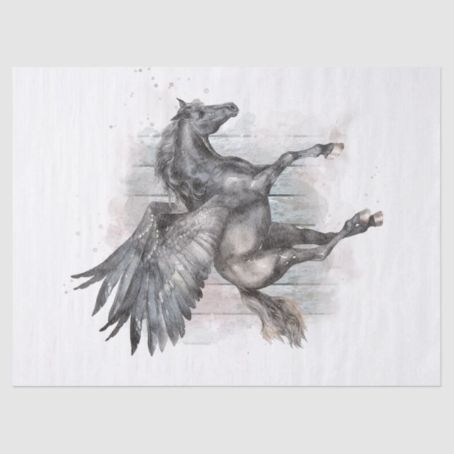 Pegasus Watercolor Decoupage Seidenpapier (Vorderseite)