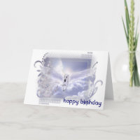 Pegasus White Horse Grußkarte zum Geburtstag