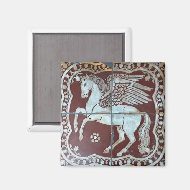 Pegasus Winged Horse Magnet (Vorderseite/Rückseite)