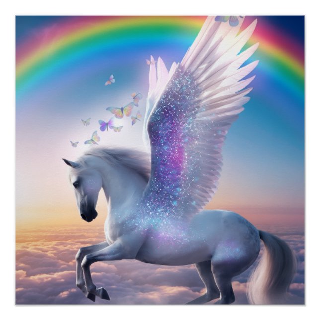 Pegasus with Rainbow Poster (Vorderseite)