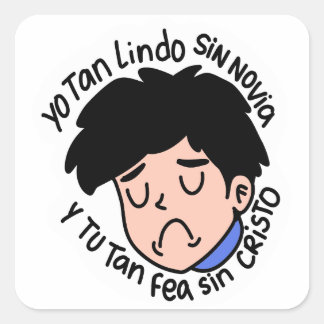 Pegatina Ádam yo tan lindo sin novia Edificaturas  Quadratischer Aufkleber