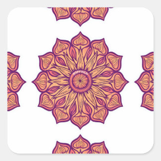 Pegatina con diseño de mandala quadratischer aufkleber