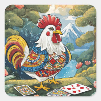 Pegatina de polo quadratischer aufkleber