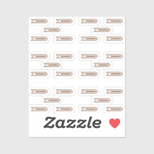 Pegatina de vinilo Denken Sie daran Aufkleber (Blatt)