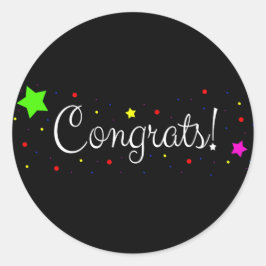 Pegatina - ¡Felicidades! Runder Aufkleber
