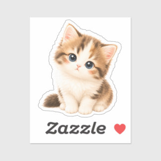 Pegatina Gatito Kawaii Adorable Aufkleber