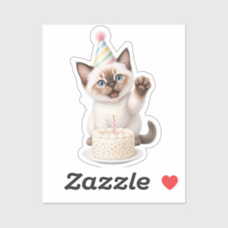 Pegatina Gatito Kawaii Adorable Aufkleber