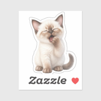 Pegatina Gatito Kawaii Adorable Aufkleber