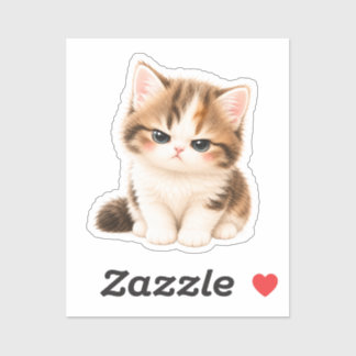 Pegatina Gatito Kawaii Adorable Aufkleber