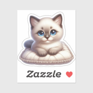 Pegatina Gatito Kawaii Adorable Aufkleber
