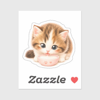 Pegatina Gatito Kawaii Adorable Aufkleber