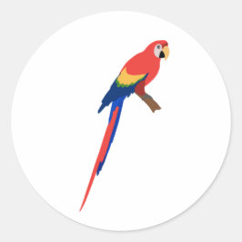 Pegatina guacamaya runder aufkleber