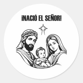 Pegatina navideña runder aufkleber