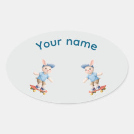 Pegatina Ovalada Sweet Collection Ovaler Aufkleber