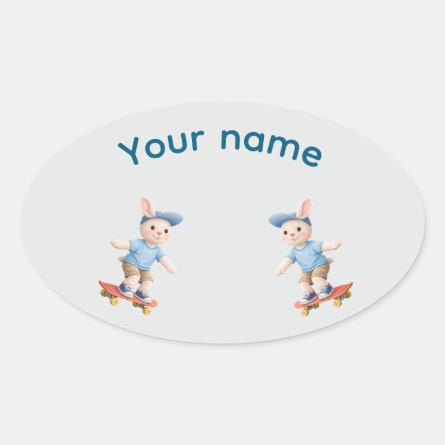 Pegatina Ovalada Sweet Collection Ovaler Aufkleber (Vorderseite)