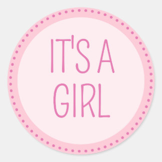 Pegatina para Baby Shower para niña Runder Aufkleber