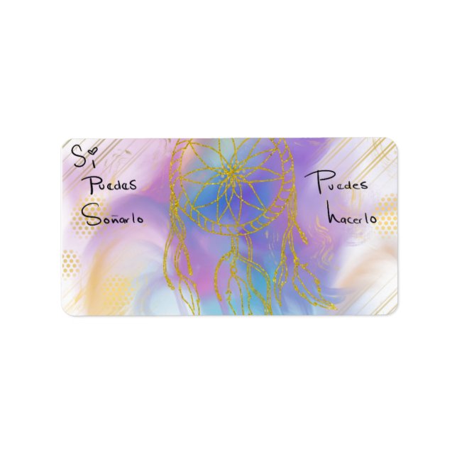 Pegatina puedes hacerlo  adressaufkleber (Vorne)