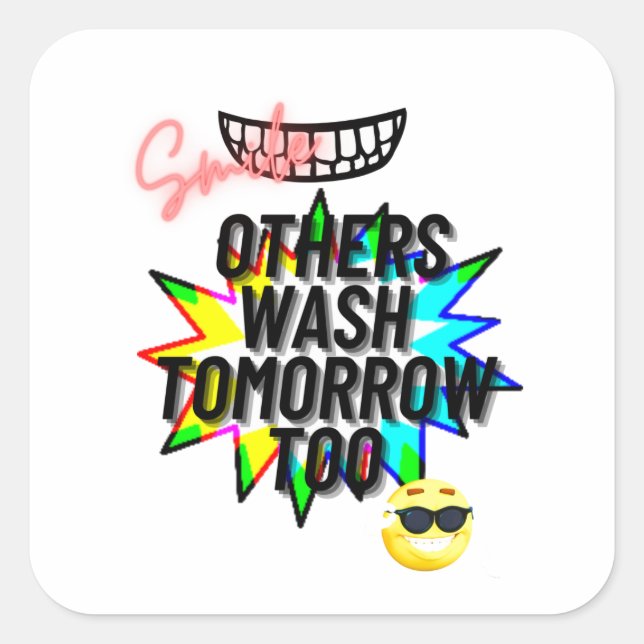 Pegatina Quadratischer Aufkleber (Vorderseite)