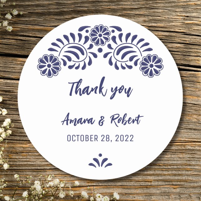 PEGATINA REDONDA TALAVERA FLOWER RUNDER AUFKLEBER (Von Creator hochgeladen)