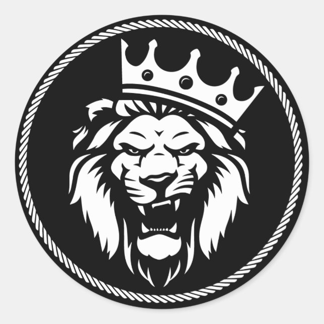 Pegatina rey leon runder aufkleber (Vorderseite)