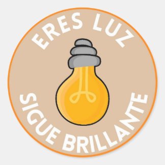 Pegatina/Stickers redondo con frase Inspiradora Runder Aufkleber