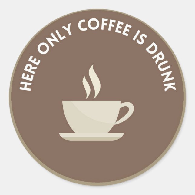 Pegatina/Stickers redondo con Mensaje divertido Runder Aufkleber (Vorderseite)