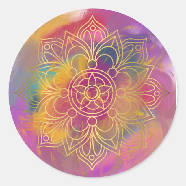 Pegatinas atrapasueños  runder aufkleber (Vorderseite)