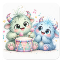  Pegatinas Infantiles Lovely Monsters