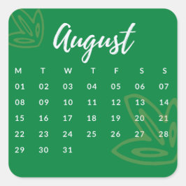 Pegatinas mes del año - August (S'G) *2022 Quadratischer Aufkleber