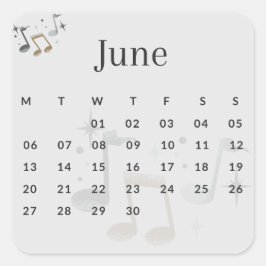 Pegatinas mes del año - June (S'I) *2022 Quadratischer Aufkleber