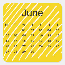 Pegatinas mes del año - June (S'J) *2022 Quadratischer Aufkleber