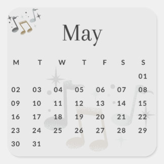 Pegatinas mes del año - May (S'I) *2022 Quadratischer Aufkleber