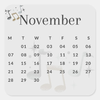 Pegatinas mes del año - November (S'I) *2022 Quadratischer Aufkleber