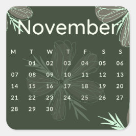Pegatinas mes del año - November (S'L) *2022 Quadratischer Aufkleber