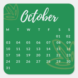 Pegatinas mes del año - October (S'G) *2022 Quadratischer Aufkleber