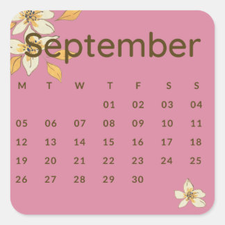 Pegatinas mes del año - September (S'F) *2022 Quadratischer Aufkleber