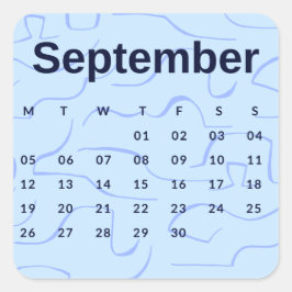 Pegatinas mes del año - September (S'K) *2022 Quadratischer Aufkleber