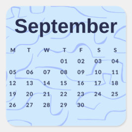 Pegatinas mes del año - September (S'K) *2022 Quadratischer Aufkleber