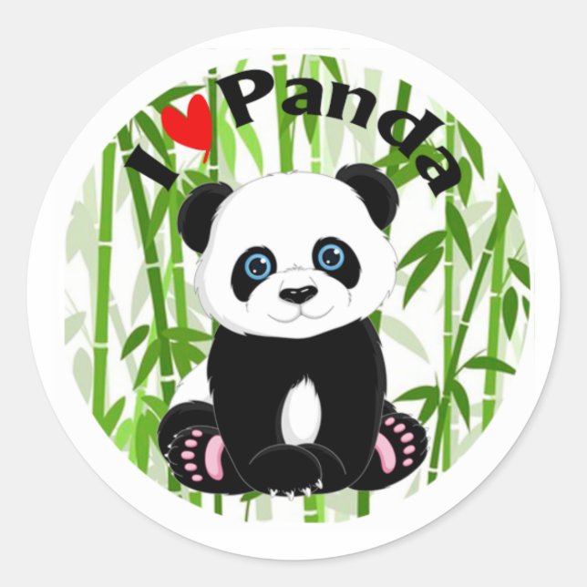 Pegatinas o Stickers de Oso Panda  (Vorderseite)
