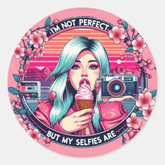 Pegatinas para chicas audaces runder aufkleber