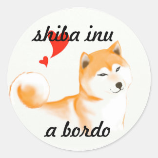 Pegativa shiba inu runder aufkleber