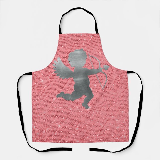 Peggy Ann Pink Cupid Kitchen Schürze (Vorderseite)