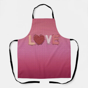 Peggy Ann überall in rosa gradierte Liebe Schürze
