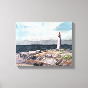 PEGGY BUCHT, - Watercolor, eingewickelter Leinwanddruck