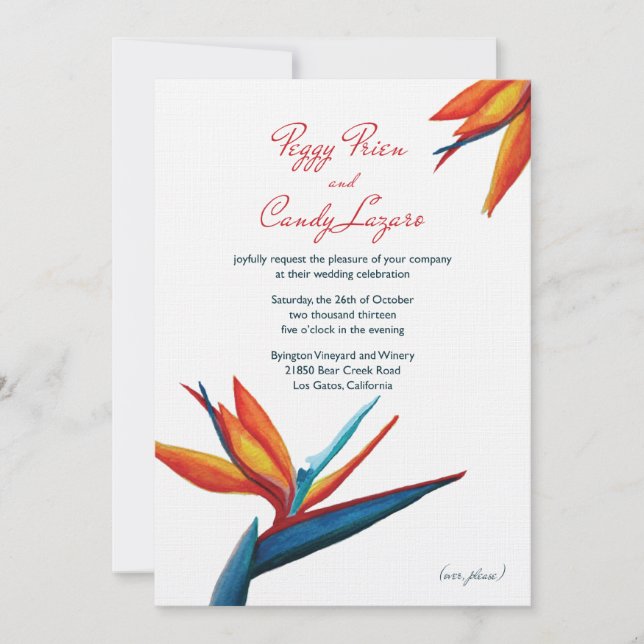 Peggy - Einladung 5 x 7 Linen (Vorderseite)