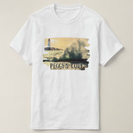 Peggy's Cove Lighthouse, das über Wellen strahlt T-Shirt