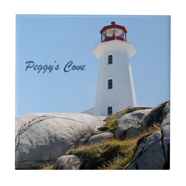Peggy's Cove Lighthouse (Farbe) Fliese (Vorderseite)