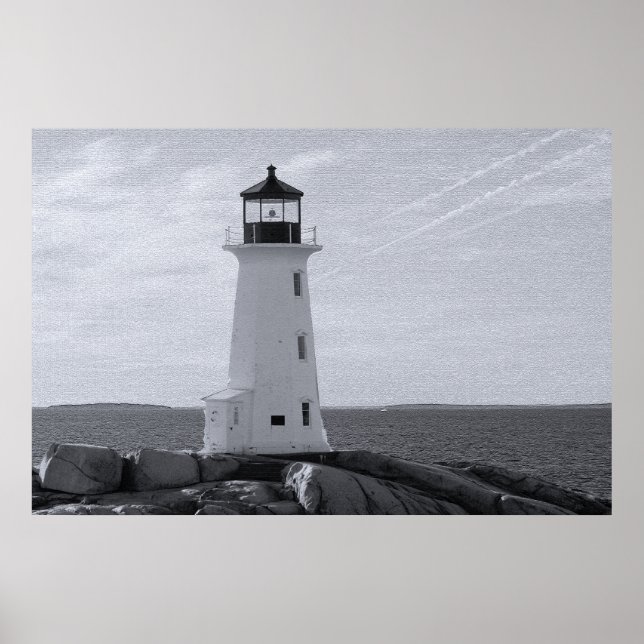 Peggy's Cove Lighthouse Fine Art Print Poster (Vorne)