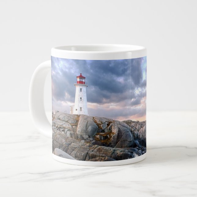 Peggy's Cove Lighthouse Jumbo-Tasse (Vorderseite Links)