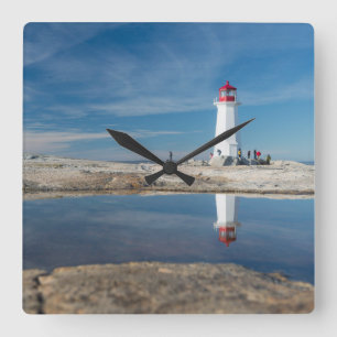 Peggy's Cove Lighthouse   Kanada Quadratische Wanduhr